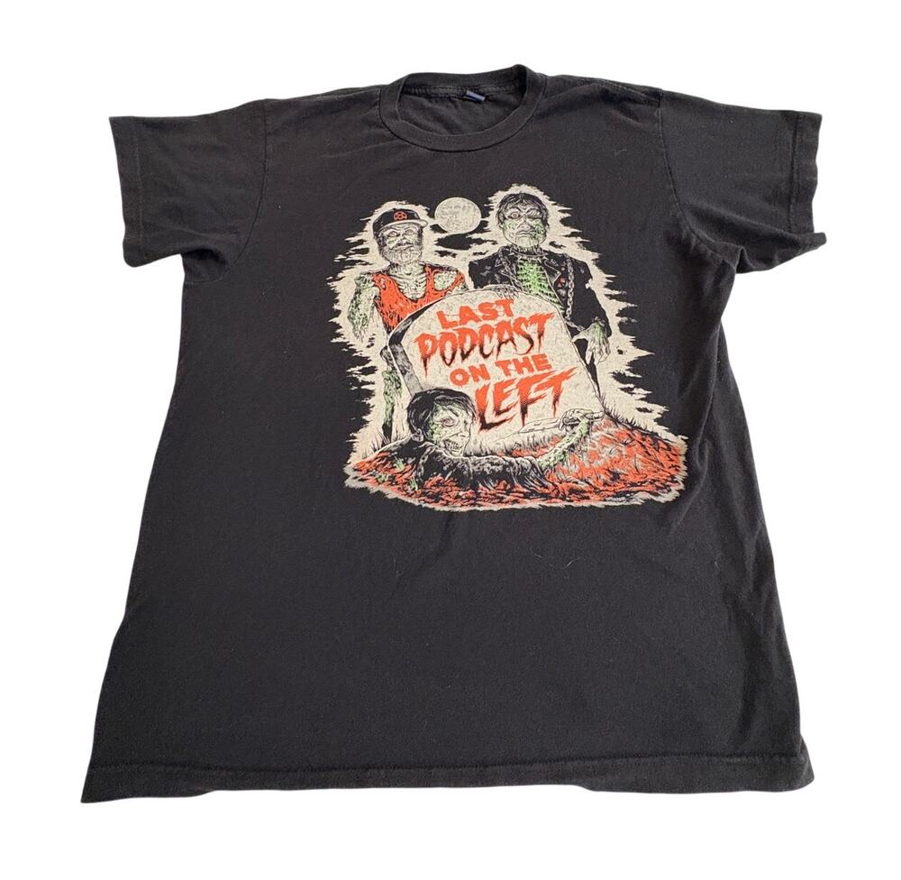 The Last Podcast On The Left Tombstone Shirt Mens Medium Horror Graphic Zombie